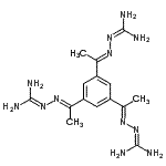 CAS 登录号：87555-28-0， (2E,2'E,2''E)-2,2',2''-[苯-1,3,5-三基三(1E)-1-乙基-1-亚基]三肼甲脒