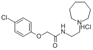 CAS 登录号：87576-10-1， 2-(4-氯苯氧基)-N-[2-(六氢-1H-氮杂卓-1-基)乙基]-乙酰胺盐酸盐(1:1)