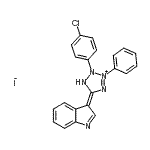 CAS 登录号：87582-49-8， (5Z)-2-(4-氯苯基)-5-(3H-吲哚-3-亚基)-3-苯基-2,5-二氢-1H-四唑-3-鎓碘化物