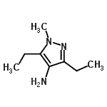 CAS 登录号：87675-34-1， 3,5-二乙基-1-甲基-1H-吡唑-4-胺