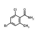 CAS 登录号：877149-13-8， 4-溴-2-氯-6-甲基苯甲酰胺