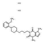 CAS 登录号：87798-82-1， 1-{4-[4-(2-甲氧基苯基)-1-哌嗪基]丁基}-3,7-二甲基-3,7-二氢-1H-嘌呤-2,6-二酮二盐酸盐