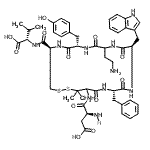 CAS 登录号：879497-82-2， N-[(4R,7S,13R,16S)-10-(2-氨基乙基)-16-苄基-4-{[(1S)-1-羧基-2-甲基丙基]氨基甲酰}-7-(4-羟基苄基)-13-(1H-吲哚-3-基甲基)-20,20-二甲基-6,9,12,15,18-五氧代-1,2-二硫杂-5,8,11,14,17-五氮杂环二十碳烷-19-基]-L-alpha-天冬氨酰胺
