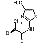 CAS 登录号：879609-86-6， 2-溴-N-(4-甲基-1,3-噻唑-2-基)丙酰胺