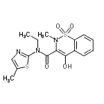 CAS 登录号：881399-30-0， N-乙基-4-羟基-2-甲基-N-(5-甲基-1,3-噻唑-2-基)-2H-1,2-苯并噻嗪-3-甲酰胺1,1-二氧化物