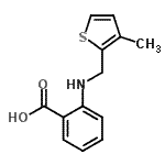 CAS 登录号：881445-21-2， 2-{[(3-甲基-2-噻吩基)甲基]氨基}苯甲酸
