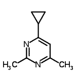 CAS 登录号：88235-21-6， 4-环丙基-2,6-二甲基嘧啶