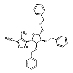 CAS 登录号：88287-77-8， (1S)-1-(4-氨基-3-氰基-1H-吡唑-5-基)-1,4-脱水-2,3,5-三-O-苄基-D-核糖醇