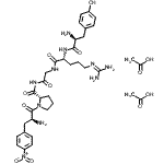 CAS 登录号：88331-14-0， L-酪氨酰-N<sup>5</sup>-(二氨基亚甲基)-D-鸟氨酰-N-{[(2S)-1-(4-硝基-L-苯丙氨酰)-2-吡咯烷基]羰基}甘氨酰胺乙酸酯(1:2)