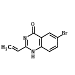 结构式 CAS# 883500-96-7, 6-溴-2-乙烯基-4(1H)-喹唑啉酮
