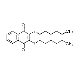 结构式 CAS# 883516-16-3, 2,3-二(己基硫基)-1,4-萘醌
