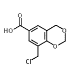 CAS 登录号：884325-48-8， 8-(氯甲基)-4H-1,3-苯并二氧杂环己烷-6-羧酸