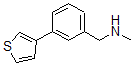 结构式 CAS# 884507-27-1, N-甲基-3-(3-噻吩基)-苯甲胺
