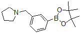 结构式 CAS# 884507-45-3, 3-(吡咯烷-1-基甲基)苯硼酸频哪醇酯