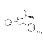 CAS#: 885269-92-1， 5-(4-Methylphenyl)-3-(2-thienyl)-4,5-dihydro-1H-pyrazole-1-carboxamide