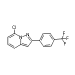 CAS 登录号：885270-43-9， 7-氯-2-[4-(三氟甲基)苯基]吡唑并[1,5-a]吡啶