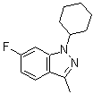 CAS 登录号：885272-02-6， 1-环己基-6-氟-3-甲基-1H-吲唑