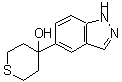 CAS 登录号：885272-66-2， 4-(1H-吲唑-5-基)四氢-2H-噻喃-4-醇
