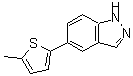 CAS 登录号：885272-88-8， 5-(5-甲基-2-噻吩基)-1H-吲唑