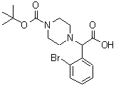 CAS 登录号：885273-04-1， (2-溴苯基)(4-{[(2-甲基-2-丙基)氧基]羰基}-1-哌嗪基)乙酸