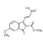 CAS 登录号：885273-67-6， (2E)-3-[6-甲氧基-2-(甲氧羰基)-1H-吲哚-3-基]丙烯酸