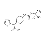 CAS#: 885275-38-7， [4-({[(2-Methyl-2-propanyl)oxy]carbonyl}amino)-1-piperidinyl](2-thienyl)acetic acid