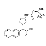 CAS 登录号：885275-87-6， [3-({[(2-甲基-2-丙基)氧基]羰基}氨基)-1-吡咯烷基](2-萘基)乙酸