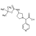 CAS 登录号：885276-64-2， [3-({[(2-甲基-2-丙基)氧基]羰基}氨基)-1-吡咯烷基](4-吡啶基)乙酸