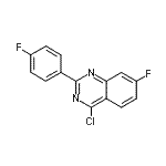 CAS 登录号：885277-44-1， 4-氯-7-氟-2-(4-氟苯基)喹唑啉