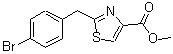 结构式 CAS# 885279-50-5, 2-(4-溴苄基)-1,3-噻唑-4-羧酸甲酯