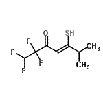 CAS 登录号：88552-01-6， (4Z)-1,1,2,2-四氟-6-甲基-5-硫基-4-庚烯-3-酮