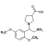 CAS 登录号：886363-82-2， 1-[2-氨基-1-(2,5-二甲氧基苯基)乙基]-3-吡咯烷羧酸
