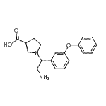 CAS 登录号：886363-87-7， 1-[2-氨基-1-(3-苯氧基苯基)乙基]-3-吡咯烷羧酸
