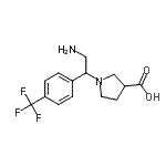 CAS 登录号：886364-10-9， 1-{2-氨基-1-[4-(三氟甲基)苯基]乙基}-3-吡咯烷羧酸