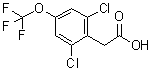 CAS 登录号：886503-16-8， [2,6-二氯-4-(三氟甲氧基)苯基]乙酸
