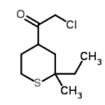 CAS 登录号：88653-81-0， 2-氯-1-(2-乙基-2-甲基四氢-2H-噻喃-4-基)乙酮