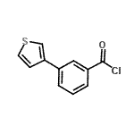 结构式 CAS# 886851-34-9, 3-(3-噻吩基)苯甲酰氯