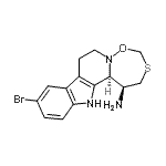 CAS 登录号：88704-55-6， (1S,13bS)-10-溴-1,2,7,8,13,13b-六氢[1,6,2]氧硫氮杂卓并[2',3':1,2]吡啶并[3,4-b]吲哚-1-胺