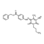CAS#: 88731-51-5， Benzyl 4-[(2Z)-2-(1-butyl-5-cyano-4-methyl-2,6-dioxo-1,6-dihydro-3(2H)-pyridinylidene)hydrazino]benzoate