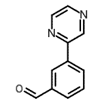 结构式 CAS# 887344-35-6, 3-(2-吡嗪基)苯甲醛
