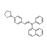 CAS 登录号：88738-70-9， 1-(4-{(E)-[1-萘基(苯基)亚肼基]甲基}苯基)吡咯烷
