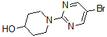 结构式 CAS# 887425-47-0, 1-(5-溴-2-嘧啶基)-4-哌啶醇