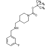 CAS#: 887582-51-6， 2-Methyl-2-propanyl 4-{[(3-fluorobenzyl)amino]methyl}-1-piperidinecarboxylate