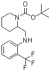 CAS 登录号：887588-05-8， 2-({[2-(三氟甲基)苯基]氨基}甲基)-1-哌啶羧酸叔丁酯