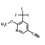 CAS 登录号：887707-29-1， 6-甲氧基-5-(三氟甲基)烟腈