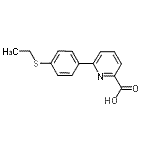 CAS 登录号：887982-60-7， 6-[4-(乙硫基)苯基]-2-吡啶羧酸