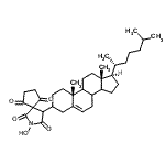 CAS 登录号：88848-79-7， 4-[(8Xi,9Xi,14Xi)-胆甾-5-烯-3-基]-2-羟基-2-氮杂螺[4.4]壬烷-1,3,6,9-四酮