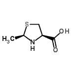 CAS 登录号：88855-01-0， (2R,4R)-2-甲基-1,3-噻唑烷-4-羧酸