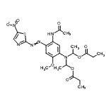 CAS#: 88938-56-1， ({5-Acetamido-2-methoxy-4-[(5-nitro-1,3-thiazol-2-yl)diazenyl]phenyl}imino)di-1,1-ethanediyl dipropanoate