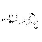 CAS 登录号：889940-49-2， 2-[2-(异丙基氨基)-2-氧代乙基]-4-甲基-1,3-噻唑-5-羧酸